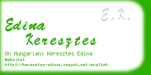 edina keresztes business card